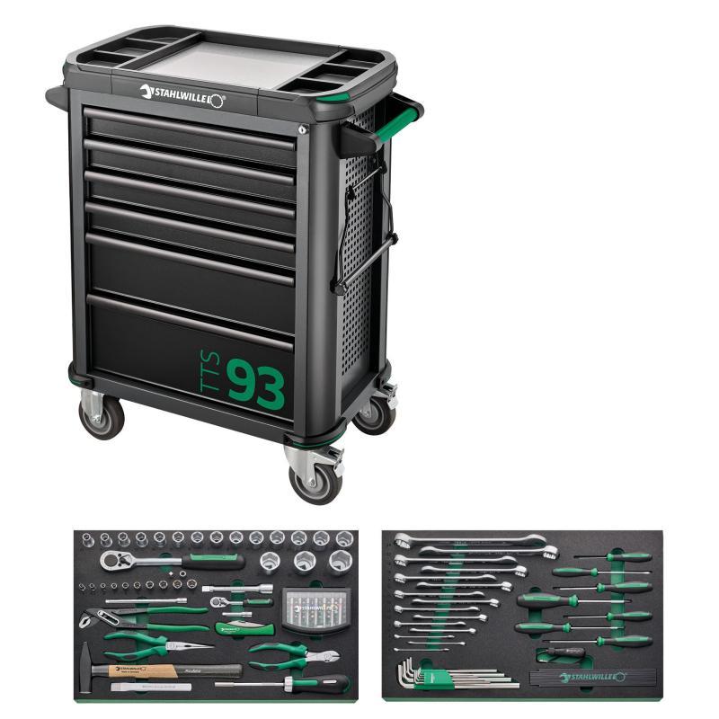 Tool trolleys with equipment