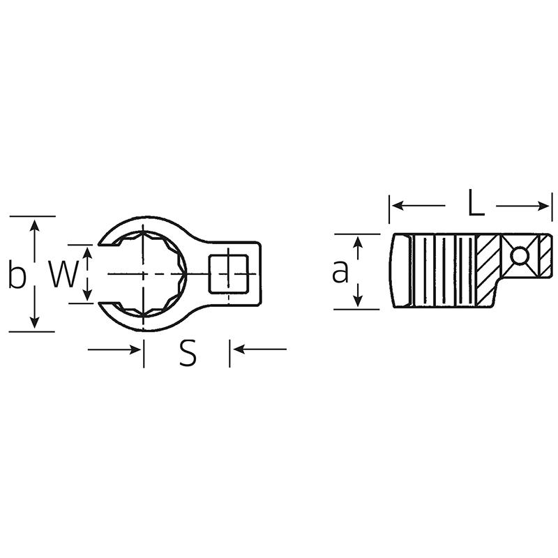440 32 - Klucz pazurowy 1/2" 32 mm oczkowy otwarty 440 32 - Klucz pazurowy 1/2" 32 mm oczkowy otwarty