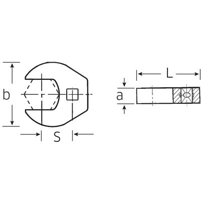 540A HD SW 9/16 - Klucz pazurowy 3/8" rozmiar 9/16" płaski HEAVY DUTY