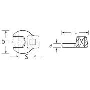 540 A 1 9/16 - Klucz pazurowy płaski 3/8" rozm. 1'9/16" 