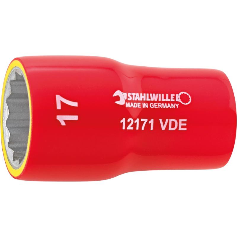 12171 VDE-17 - Nasadka 3/8" izolowana VDE, 12-kątna, krótka, metryczna, 17 mm 12171 VDE-17 - Nasadka 3/8" izolowana VDE, 12-kątna, krótka, metryczna, 17 mm