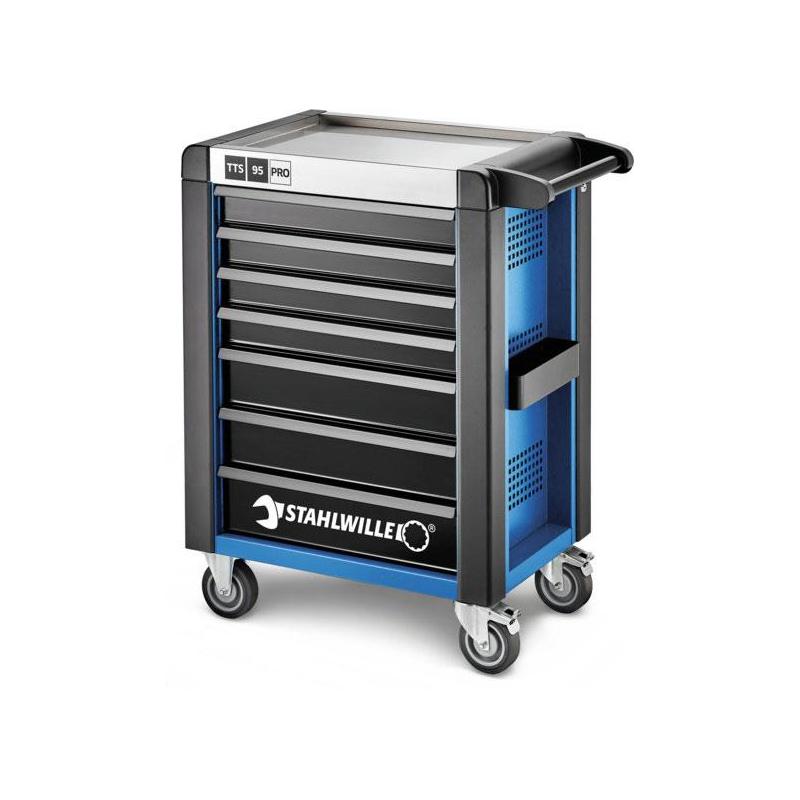 95/7 B PRO - Wózek warsztatowy TTS 95 PRO, 7 szuflad, 3 moduły na szufladę, niebieski