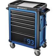 93/6 B - Wózek warsztatowy TTS93, 6 szuflad, 3 moduły na szufladę, niebieski