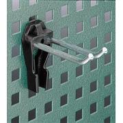 8032/1 - Hak podwójny prosty 30 mm, do tablicy 8002, stołu warsztatowego WB620 i wózków warsztatowych 95, 95VA, 98VA