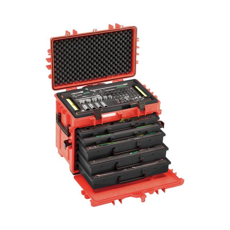 13214 WT/LR - Zestaw 121 narzędzi do przeglądów samolotów, 6 modułów, w skrzyni 13217