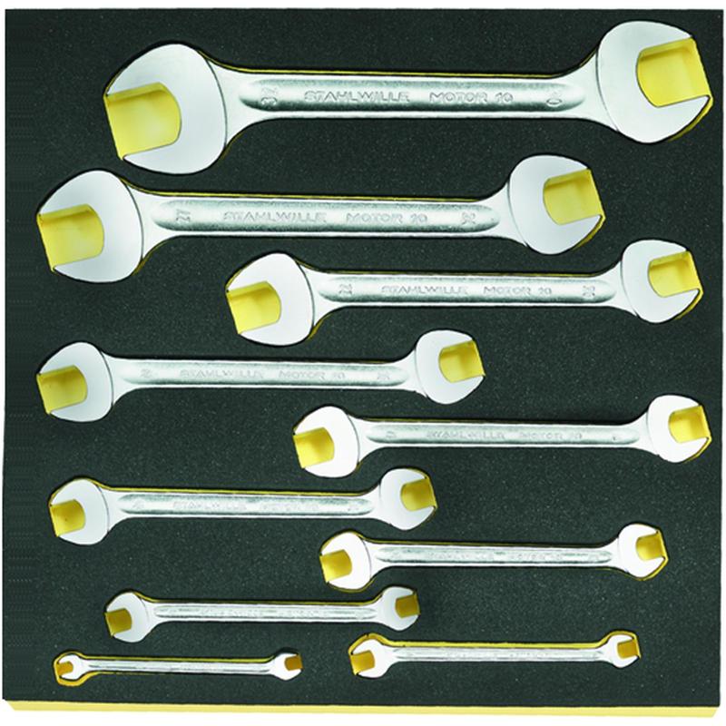 TCS10/10, 6x7-30x32mm - Moduł kluczy płaskich MOTOR, 6x7 - 34x36 mm (10 szt.), wkładka piankowa TCS10/10, 6x7-30x32mm - Moduł kluczy płaskich MOTOR, 6x7 - 34x36 mm (10 szt.), wkładka piankowa