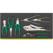 TCS WT 6501-6602/7 - Moduł szczypiec do szuflad skrzyni narzędziowej nr 13217 (7 szt.), wkładka piankowa