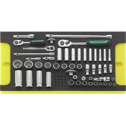 TCS WT 40/45/46/37/14 - Moduł nasadek i akcesoriów 1/4", 3/8" do szuflad skrzyni narzędziowej nr 13217 (51 szt.)wkładka piankowa