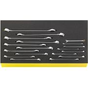 TCS WT 13/18 6-24 mm - Moduł kluczy oczkowo-płaskich do szuflad skrzyni narzędziowej nr 13217, 6-24mm (18 szt.) wkładka piankowa