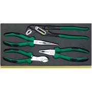 TCS 6501-6602/4 - Moduł szczypiec uniwersalnych, półokrągłych, do rur i nożyce boczne (4 szt.), wkładka piankowa