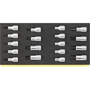 TCS 54/54TX/18 - Moduł nasadek trzpieniowych 1/2" 6-kątnych i do śrub Torx®, 4 - 17 mm, T20 - T60 (18 szt.), wkładka piankowa