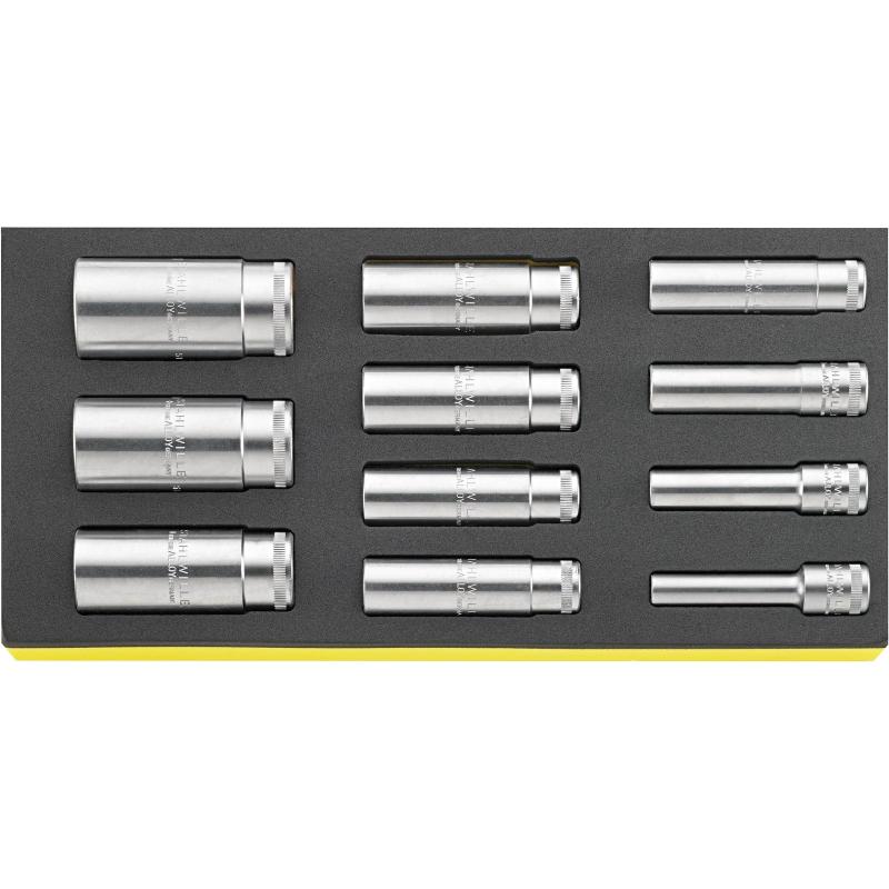 TCS 51/11 - Moduł nasadek 1/2" 12-kątnych długich, 10 - 32 mm (11 szt.), wkładka piankowa TCS 51/11 - Moduł nasadek 1/2" 12-kątnych długich, 10 - 32 mm (11 szt.), wkładka piankowa