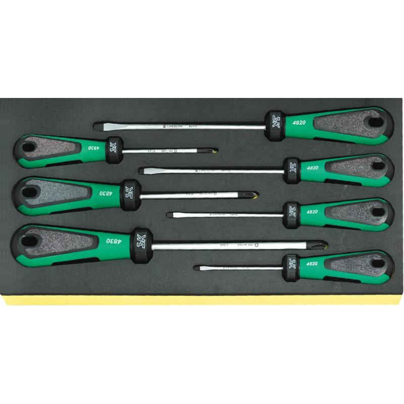 TCS 4820/4830 - Moduł wkrętaków do śrub z rowkiem i Phillips, 3,5 - 6,5 mm, PH1 - PH3 (7 szt.), wkładka piankowa TCS 4820/4830 - Moduł wkrętaków do śrub z rowkiem i Phillips, 3,5 - 6,5 mm, PH1 - PH3 (7 szt.), wkładka piankowa