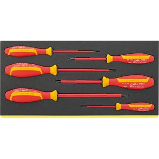 TCS 4660/4665 VDE - Moduł wkrętaków izolowanych VDE, 2,5 - 6,5 mm, PH1 - PH2 (6 szt.), wkładka piankowa