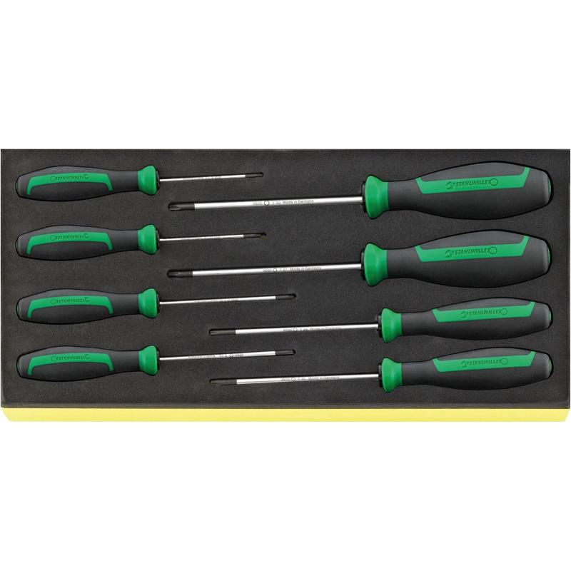TCS 4650 - Moduł wkrętaków do śrub TORX®, T8 - T30 (8 szt.), wkładka piankowa TCS 4650 - Moduł wkrętaków do śrub TORX®, T8 - T30 (8 szt.), wkładka piankowa