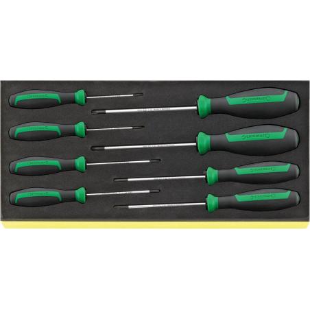TCS 4650 - Moduł wkrętaków do śrub TORX®, T8 - T30 (8 szt.), wkładka piankowa TCS 4650 - Moduł wkrętaków do śrub TORX®, T8 - T30 (8 szt.), wkładka piankowa