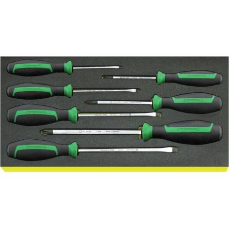 TCS 4620/4640 - Moduł wkrętaków do śrub z rowkiem i Pozidriv, 3,5 - 6,5 mm, PZ1 - PZ3 (7 szt.), wkładka piankowa TCS 4620/4640 - Moduł wkrętaków do śrub z rowkiem i Pozidriv, 3,5 - 6,5 mm, PZ1 - PZ3 (7 szt.), wkładka piankowa