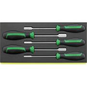 TCS 12500N/5 - Moduł wkrętaków nasadowych 6-kątnych, 7 - 13 mm (5 szt.), wkładka piankowa