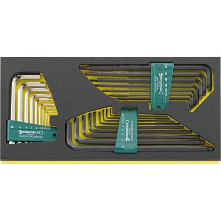 TCS 10760-10771/26 - Moduł kluczy trzpieniowych 6-kątnych i TORX®, 1,5 - 10 mm, T9 - T40 (26 szt.), wkładka piankowa TCS 10760-10771/26 - Moduł kluczy trzpieniowych 6-kątnych i TORX®, 1,5 - 10 mm, T9 - T40 (26 szt.), wkładka piankowa