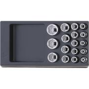 ES 52/17 - Moduł nasadek 1/2" 6-kątnych, 10 - 32 mm (17 szt.), wkładka plastikowa