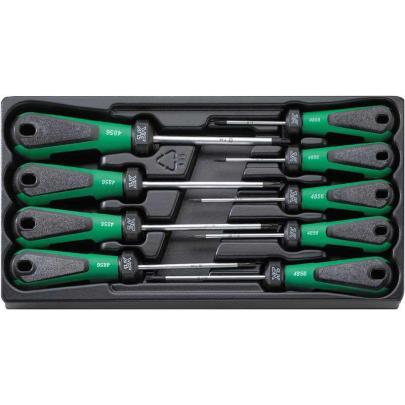 ES 4856/9 - Moduł wkrętaków do śrub TORX®, T8 - T40 (9 szt.), wkładka plastikowa