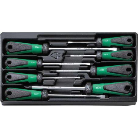 ES 4820/4830/8 - Moduł wkrętaków do śrub z rowkiem i Phillips, 3,5 - 8 mm, PH1 - PH3 (8 szt.), wkładka plastikowa ES 4820/4830/8 - Moduł wkrętaków do śrub z rowkiem i Phillips, 3,5 - 8 mm, PH1 - PH3 (8 szt.), wkładka plastikowa