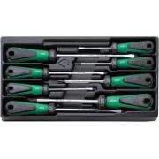 ES 4820/4830/8 - Moduł wkrętaków do śrub z rowkiem i Phillips, 3,5 - 8 mm, PH1 - PH3 (8 szt.), wkładka plastikowa