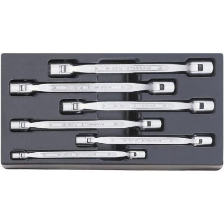 ES 29/6, 8x9-18x19 mm - Moduł kluczy nasadowych przegubowych 12-kątnych, 8x9 - 18x19 mm (6 szt.), wkładka plastikowa ES 29/6, 8x9-18x19 mm - Moduł kluczy nasadowych przegubowych 12-kątnych, 8x9 - 18x19 mm (6 szt.), wkładka plastikowa
