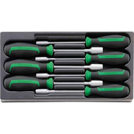 ES 12500N/7 - Moduł wkrętaków nasadowych 6-kątnych, 7 - 13 mm (7 szt.), wkładka plastikowa ES 12500N/7 - Moduł wkrętaków nasadowych 6-kątnych, 7 - 13 mm (7 szt.), wkładka plastikowa