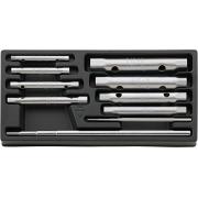 ES 10750/10, 6x7-20x22 mm - Moduł kluczy nasadowych rurkowych, 6x7 - 20x22 mm (10 szt.), wkładka plastikowa