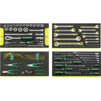 805/4 WT TCS - Zestaw 89 narzędzi do przeglądów w 4 modułach piankowych do skrzyni 13217