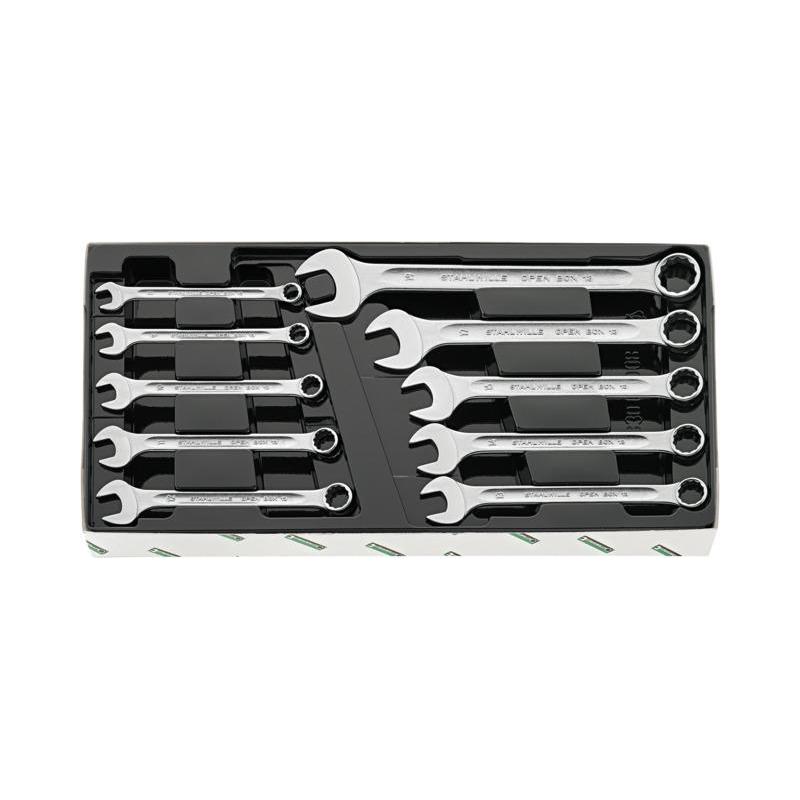 13/10 KT - Zestaw kluczy oczkowo-płaskich OPEN-BOX, 8 - 19 mm (10 szt.)