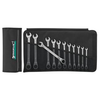 17F/12 - Zestaw kluczy oczkowo-płaskich grzechotkowych, 8 - 19 mm (12 szt.)