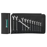 17F/12 - Zestaw kluczy oczkowo-płaskich grzechotkowych, 8 - 19 mm (12 szt.)