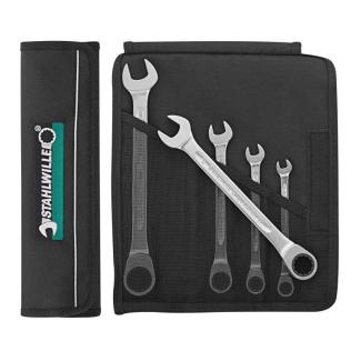 17F/5 - Zestaw kluczy oczkowo-płaskich grzechotkowych, 8 - 19 mm (5 szt.)