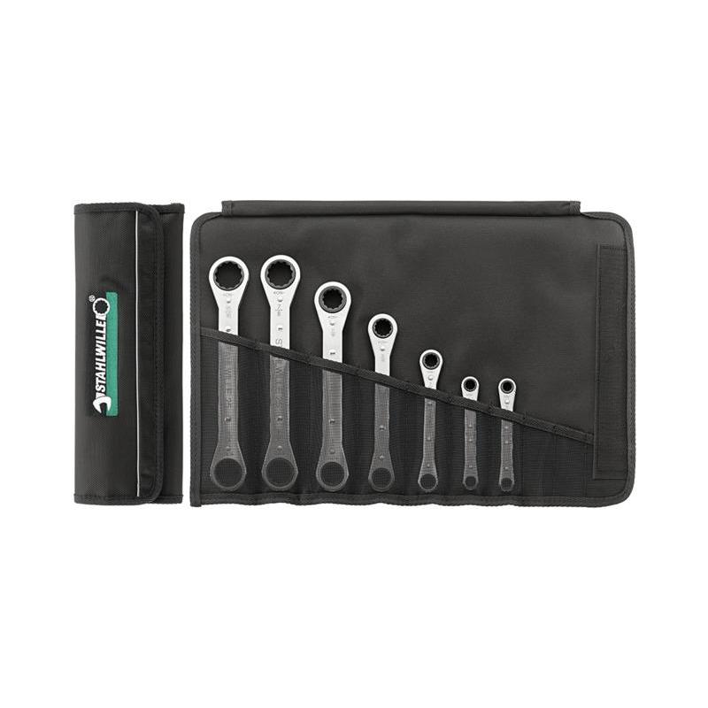 25/4 - Zestaw kluczy oczkowych grzechotkowych, 9x10 - 17x19 mm (4 szt.)