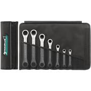 25A/7 N - Zestaw kluczy oczkowych grzechotkowych, 1/4"x5/16" - 13/16"x15/16" (7 szt.)