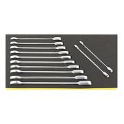 TCS 17F/12 - Moduł kluczy oczkowo-płaskich grzechotkowych, 8 - 19 mm (12 szt.), wkładka piankowa