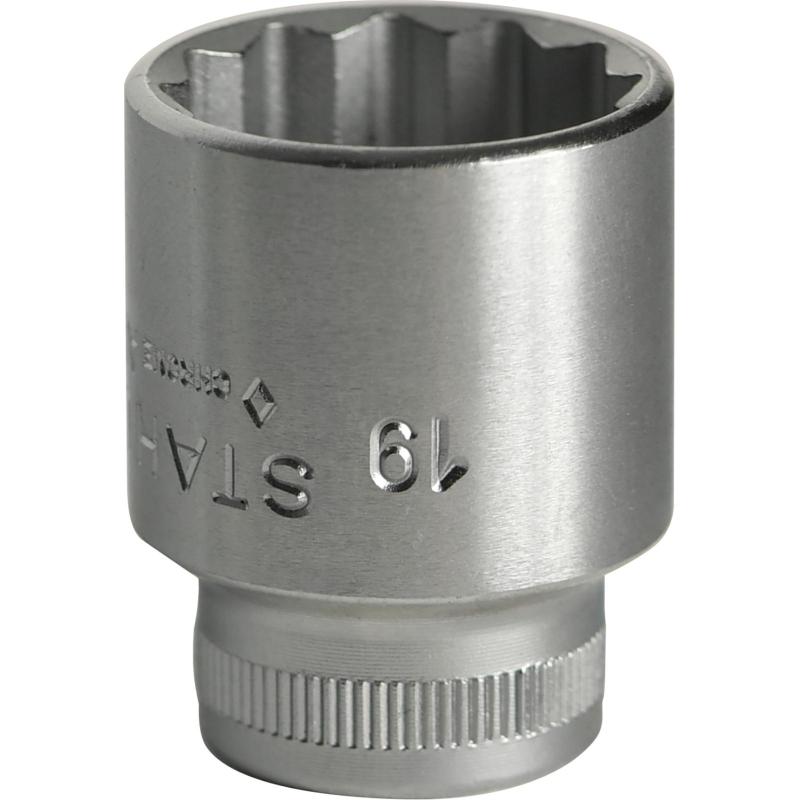 45 19 - Nasadka 3/8" 12-kątna, krótka, metryczna, 19 mm 45 19 - Nasadka 3/8" 12-kątna, krótka, metryczna, 19 mm