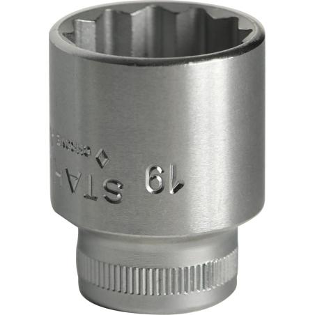 45 19 - Nasadka 3/8" 12-kątna, krótka, metryczna, 19 mm 45 19 - Nasadka 3/8" 12-kątna, krótka, metryczna, 19 mm