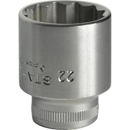 45 22 - Nasadka 3/8" 12-kątna, krótka, metryczna, 22 mm 45 22 - Nasadka 3/8" 12-kątna, krótka, metryczna, 22 mm