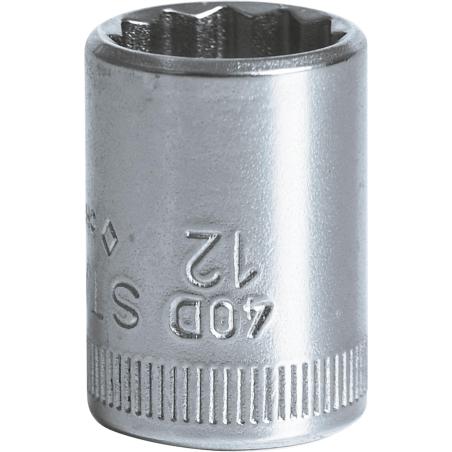 40 D 12 - Nasadka 1/4" 12-kątna, krótka, metryczna, 12 mm 40 D 12 - Nasadka 1/4" 12-kątna, krótka, metryczna, 12 mm