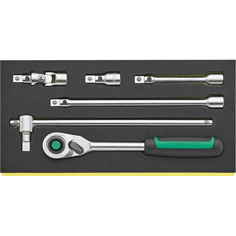 TCS 1/2" 512/6 QR - Moduł akcesoriów nasadowych QR 1/2" (6 szt.), wkładka piankowa TCS 1/2" 512/6 QR - Moduł akcesoriów nasadowych QR 1/2" (6 szt.), wkładka piankowa