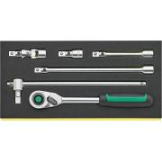 TCS 1/2" 512/6 QR - Moduł akcesoriów nasadowych QR 1/2" (6 szt.), wkładka piankowa