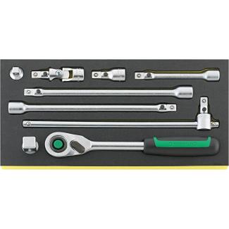 TCS 1/2" 512/9 QR - Moduł akcesoriów nasadowych QR 1/2" (9 szt.), wkładka piankowa