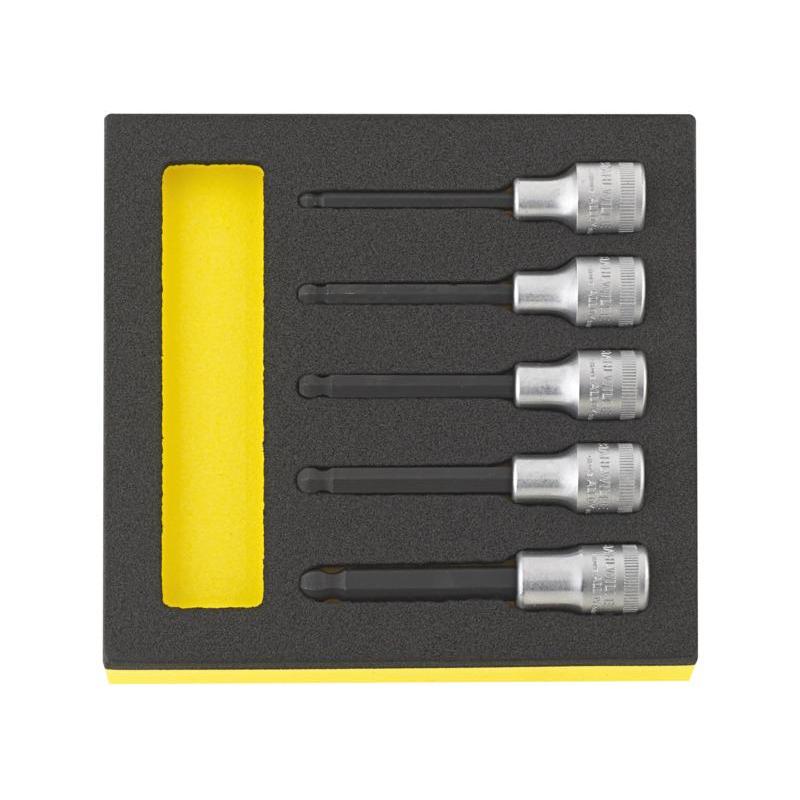 TCS 54KK/5 - Moduł nasadek trzpieniowych 1/2", 5 - 10 mm (5 szt.), wkładka piankowa TCS 54KK/5 - Moduł nasadek trzpieniowych 1/2", 5 - 10 mm (5 szt.), wkładka piankowa