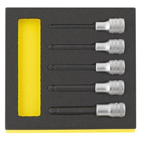 TCS 54KK/5 - Moduł nasadek trzpieniowych 1/2", 5 - 10 mm (5 szt.), wkładka piankowa TCS 54KK/5 - Moduł nasadek trzpieniowych 1/2", 5 - 10 mm (5 szt.), wkładka piankowa