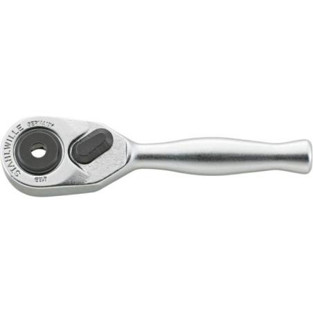 418B - Grzechotka 1/4" krótka, do końcówek typu BIT 1/4", drobnozębowa, z rękojeścią stalową