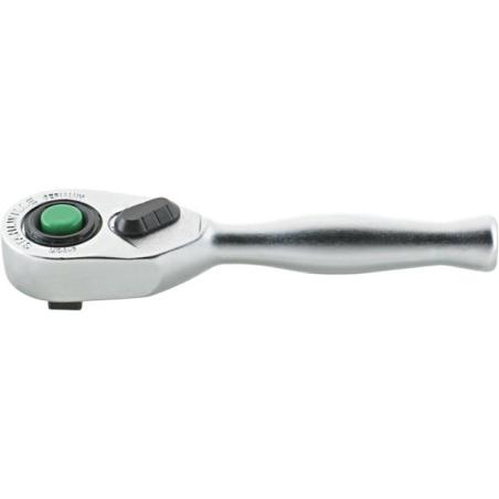 418QR - Grzechotka 1/4" krótka, QuickRelease, drobnozębowa, z rękojeścią stalową