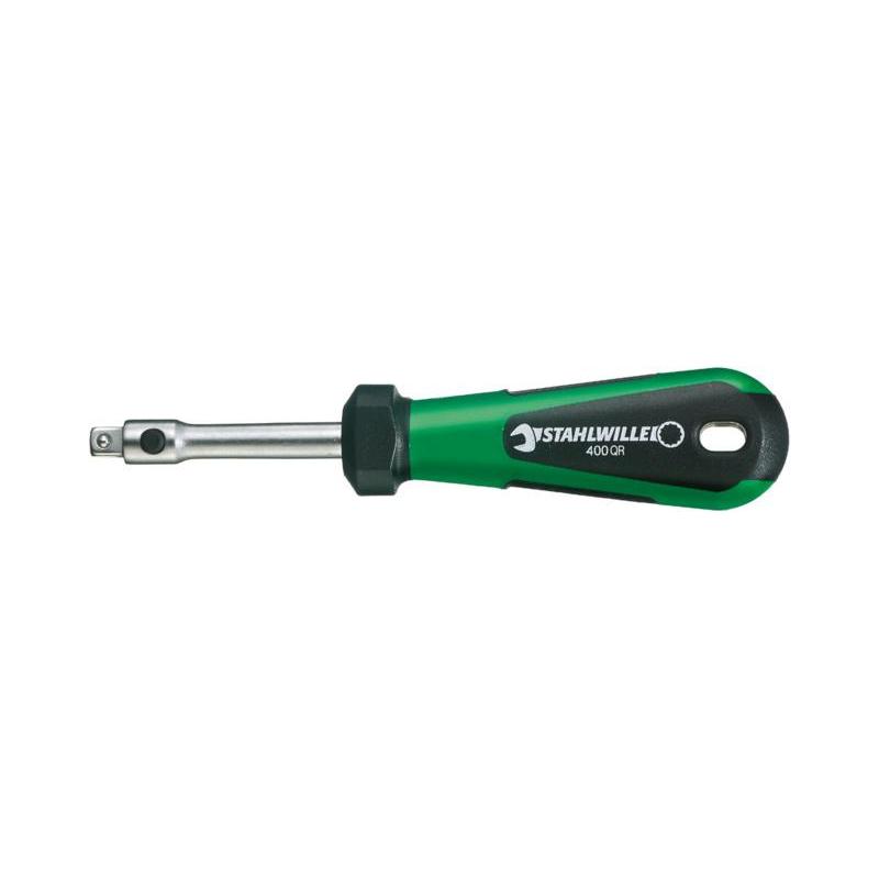 400QR - Rękojeść 1/4" QuickRelease, z gniazdem czworokątnym, 150 mm 400QR - Rękojeść 1/4" QuickRelease, z gniazdem czworokątnym, 150 mm